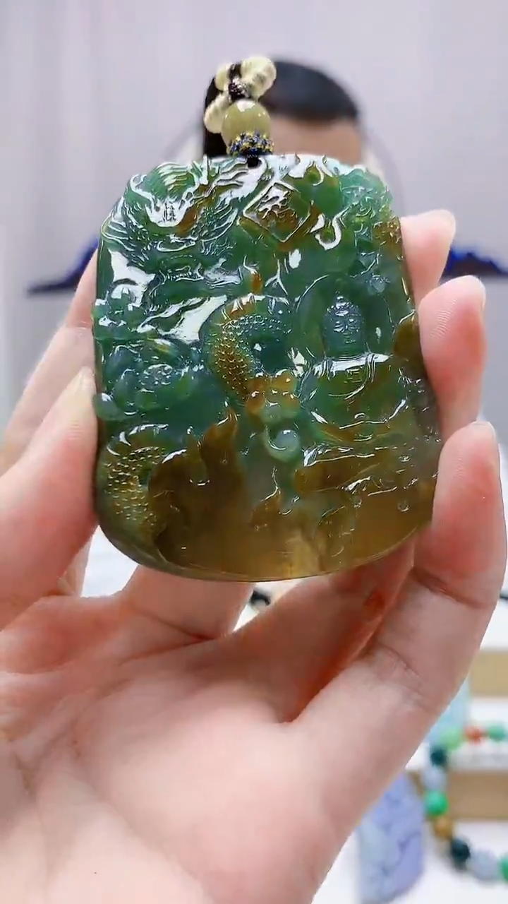 未镶嵌定制翡翠4898zm-毛货挂件161