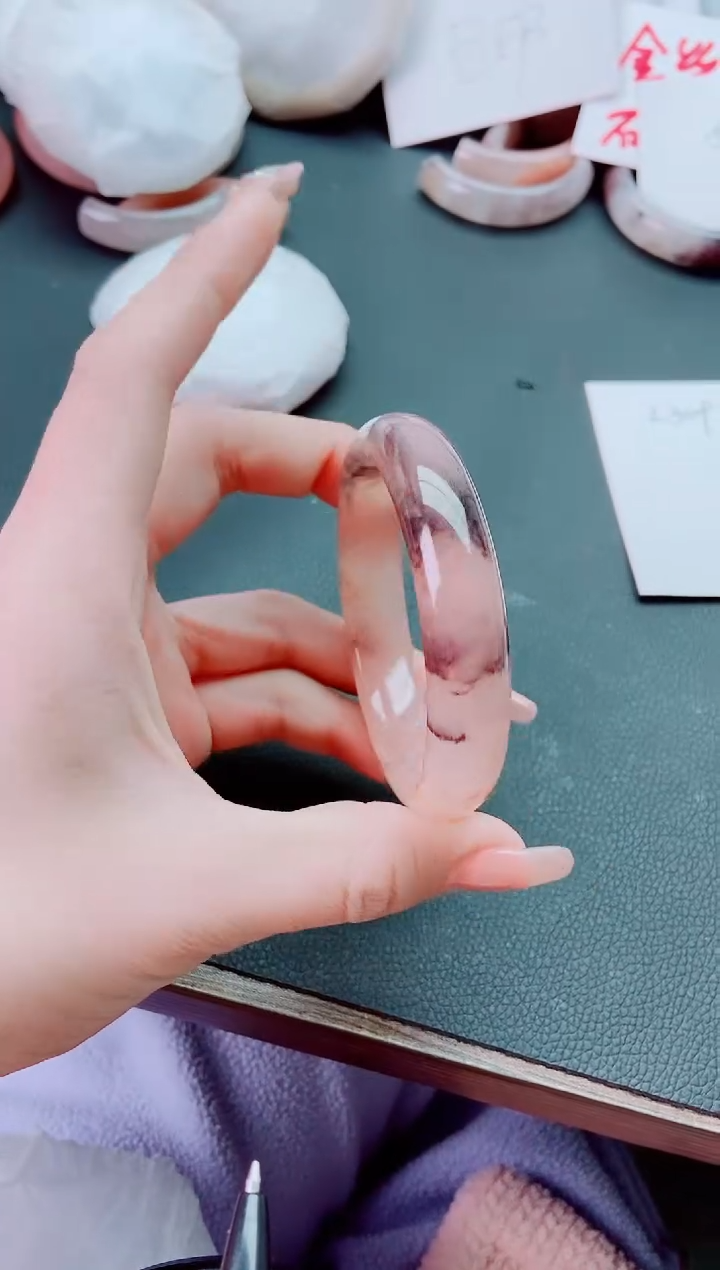 【闪购商品】石英质玉手镯未镶嵌L309-57-58