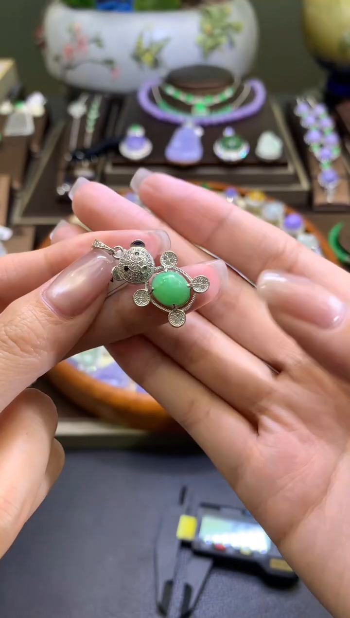 【闪购商品】翡翠颈饰银S925镶嵌11111111