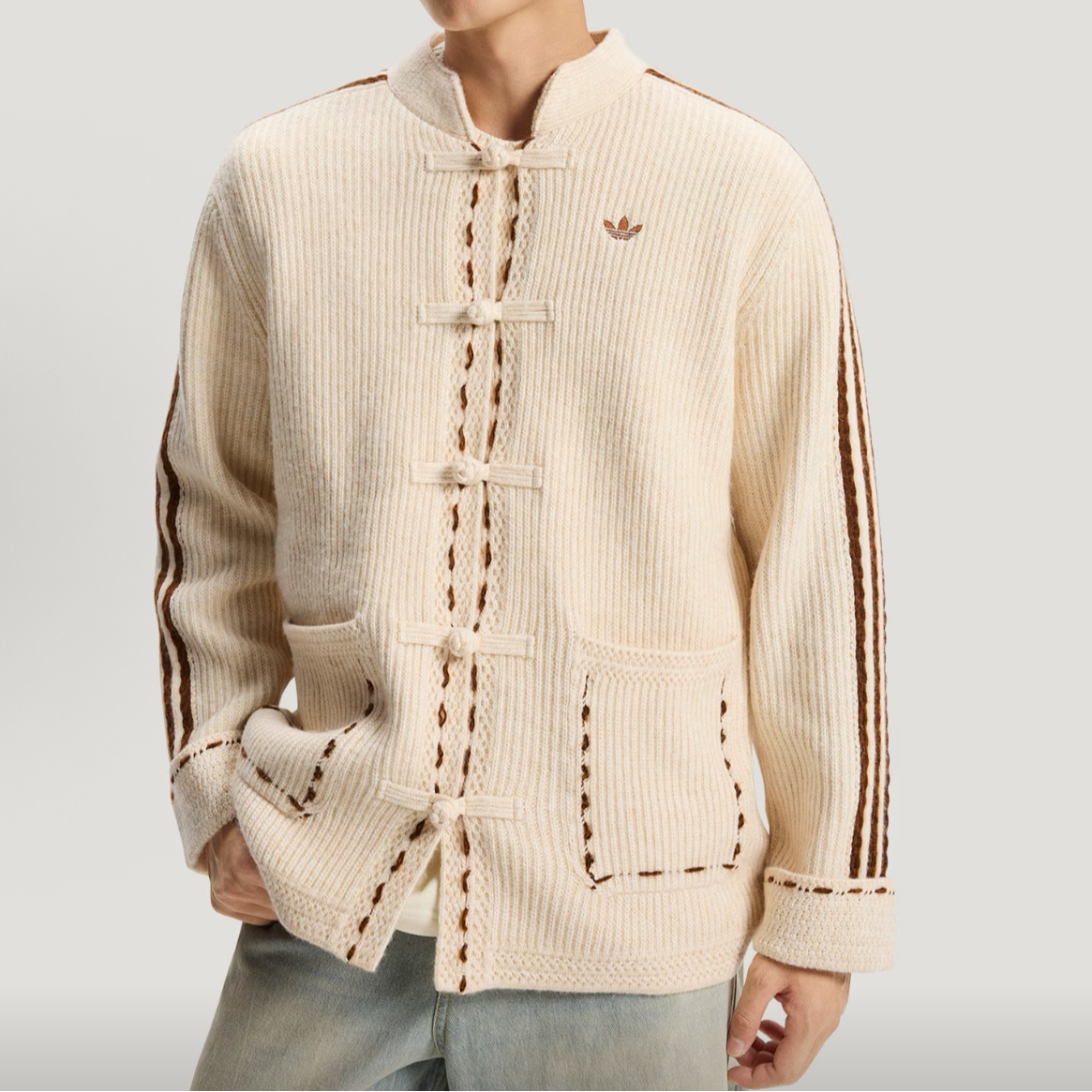 adidas三叶草 李现同款新中式秋冬宽松夹克外套 KT3852 KR5065 1