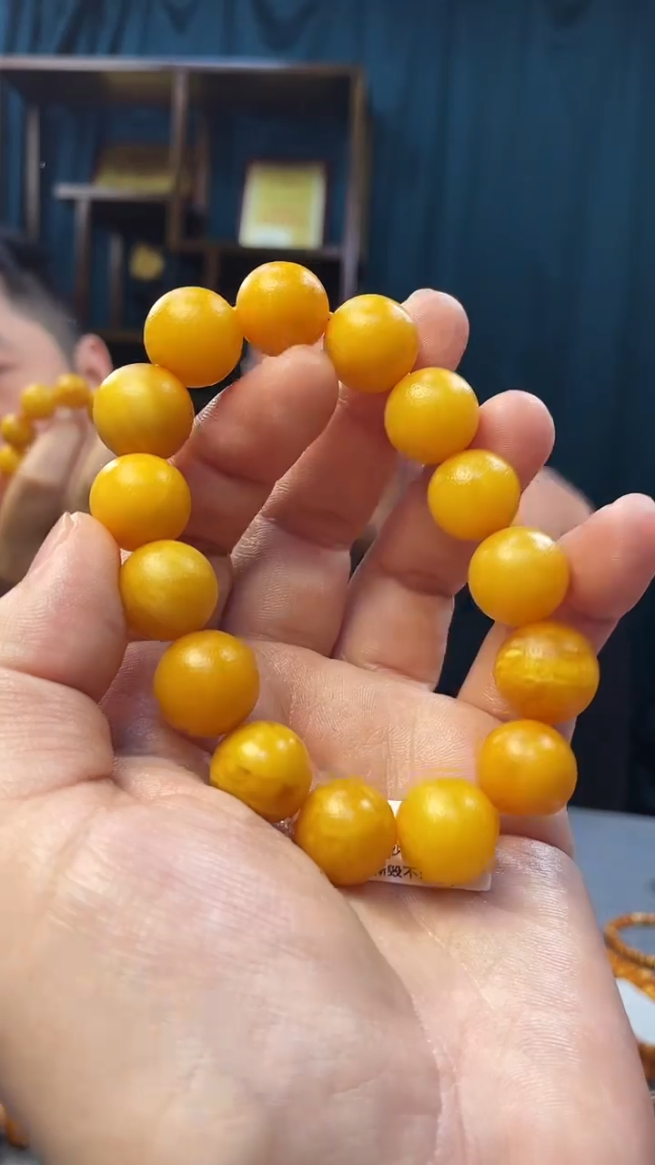 手串琥珀未镶嵌蜜蜡圆珠手串