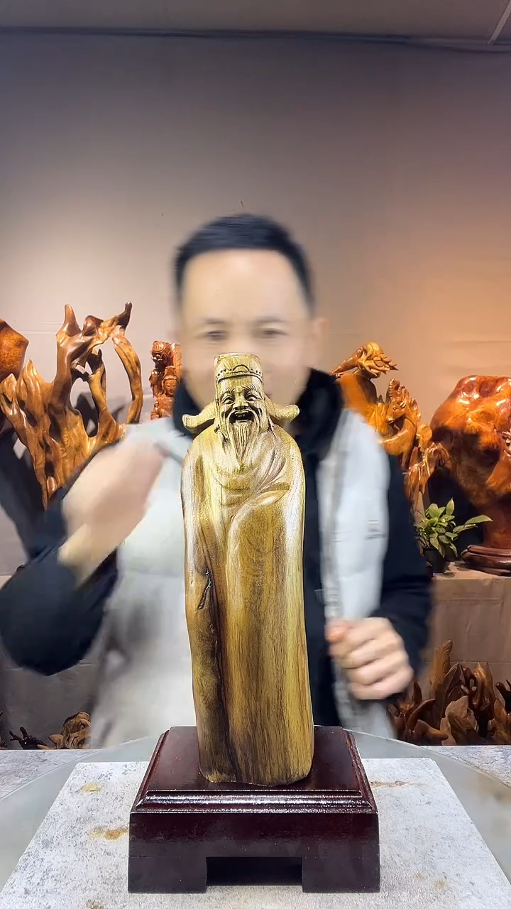 金丝楠钟*响小叶桢楠随行摆件64