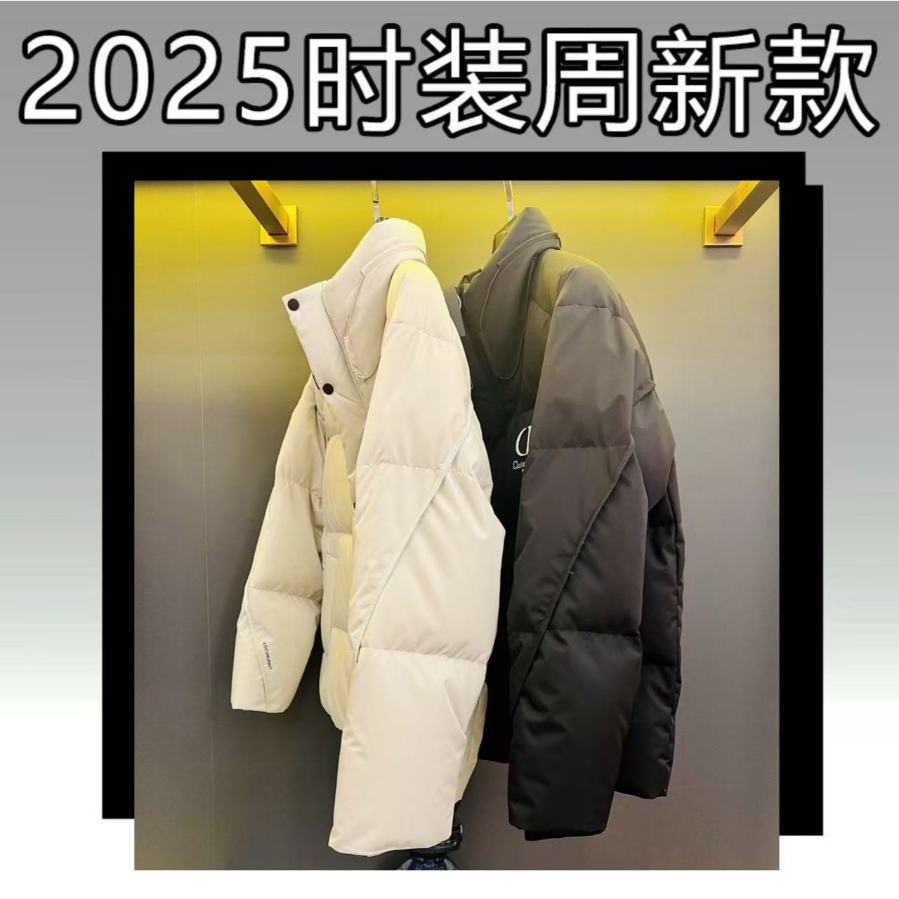 q【25845】90白鸭绒男款立领羽绒服冬季2025新款潮时尚轻奢保暖外套