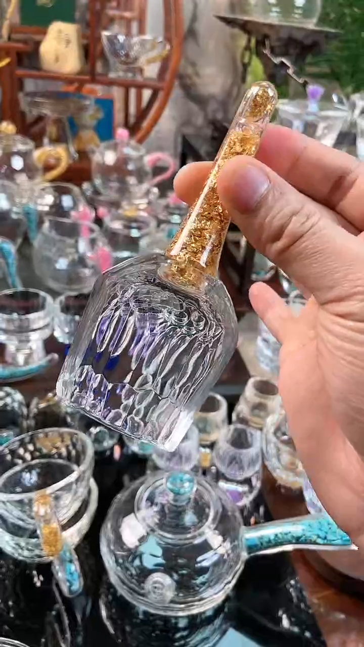 【闪购商品】玺宴新款水晶金箔茶则