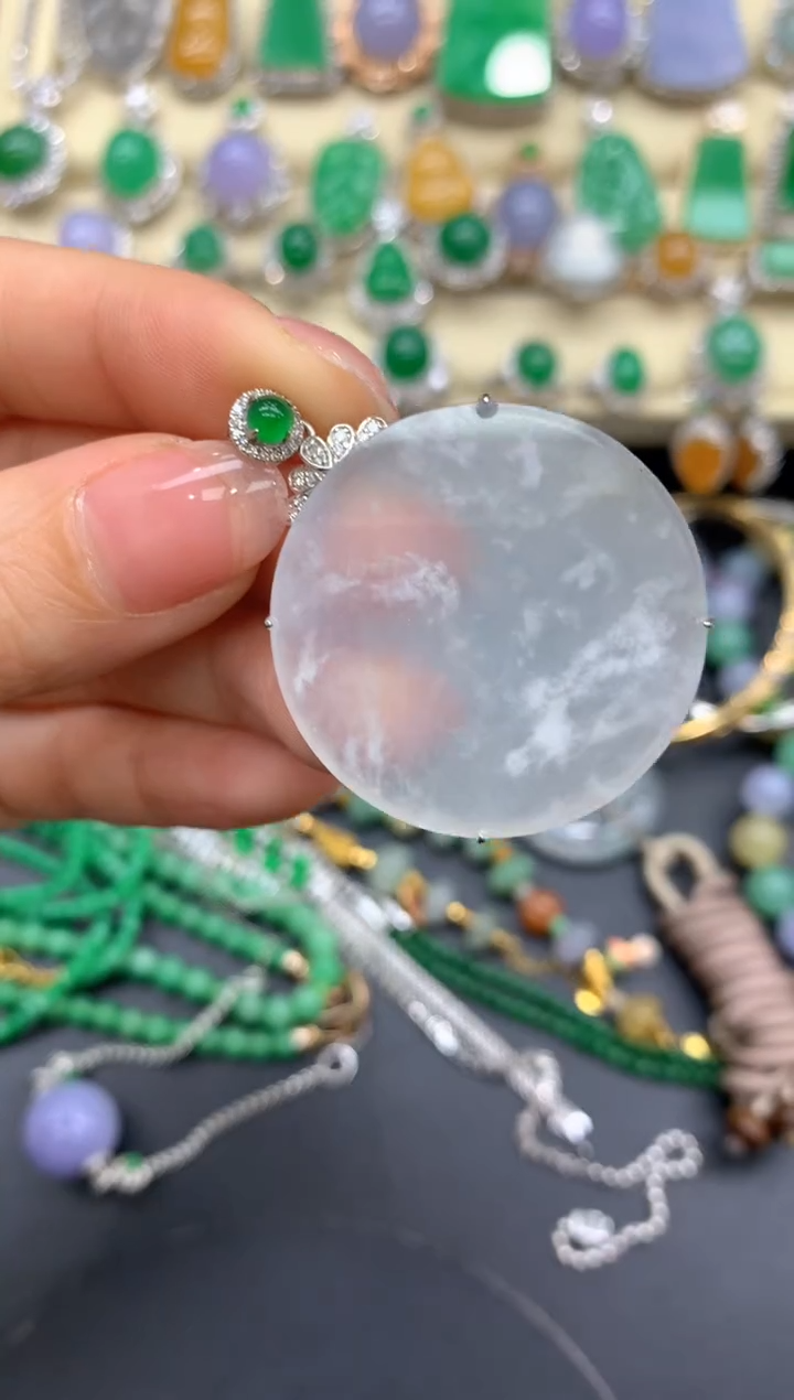 【闪购商品】翡翠颈饰18K金镶嵌389-中国好珍宝