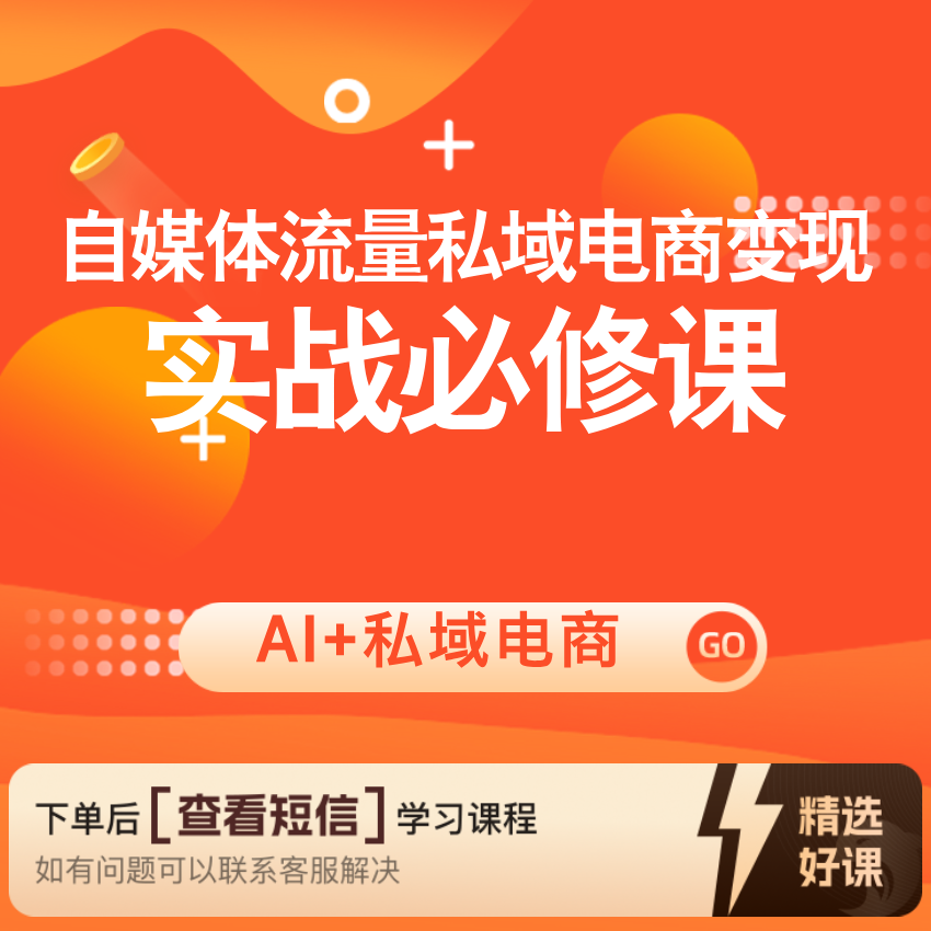 AI+私域电商（大课)（留意短信解锁课程）