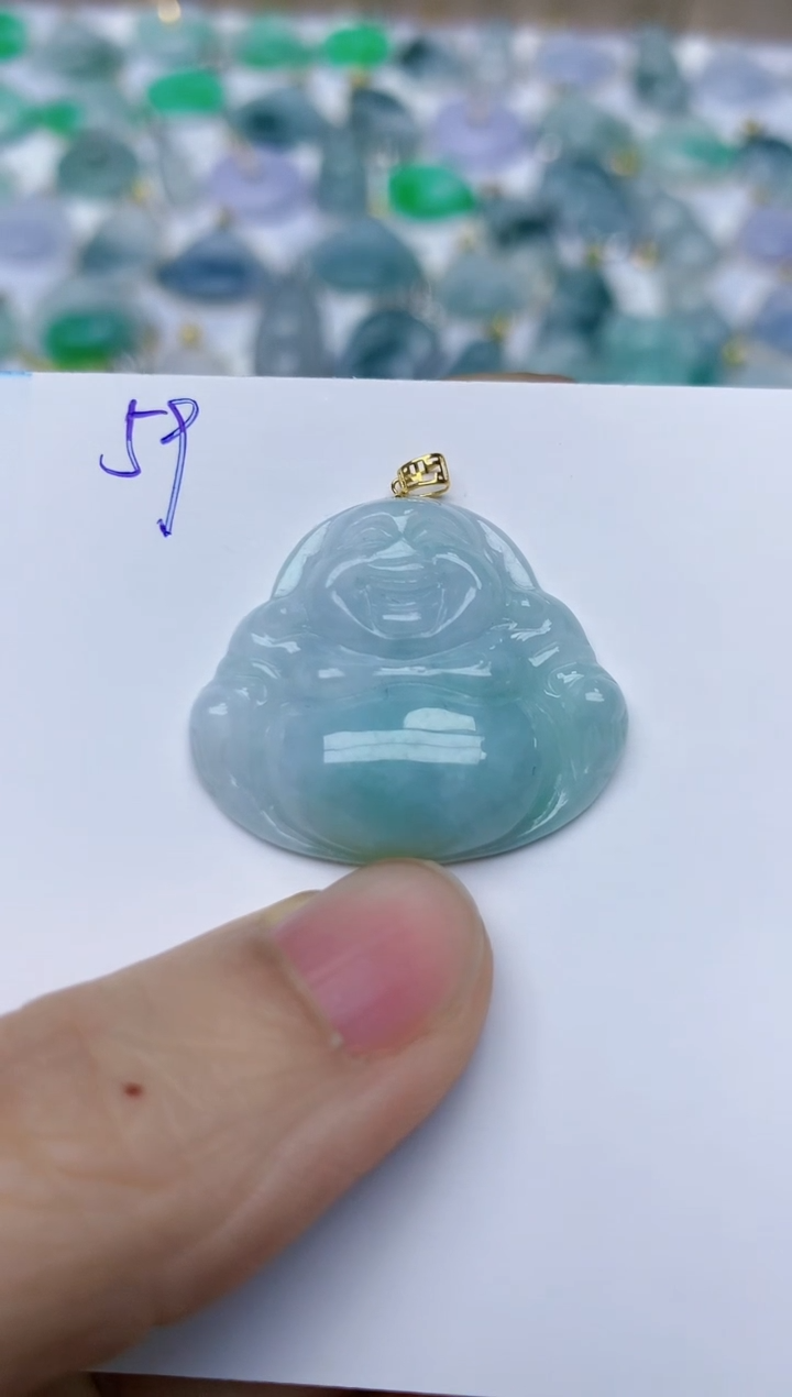 【闪购商品】翡翠颈饰18K金镶嵌天然翡翠A货    