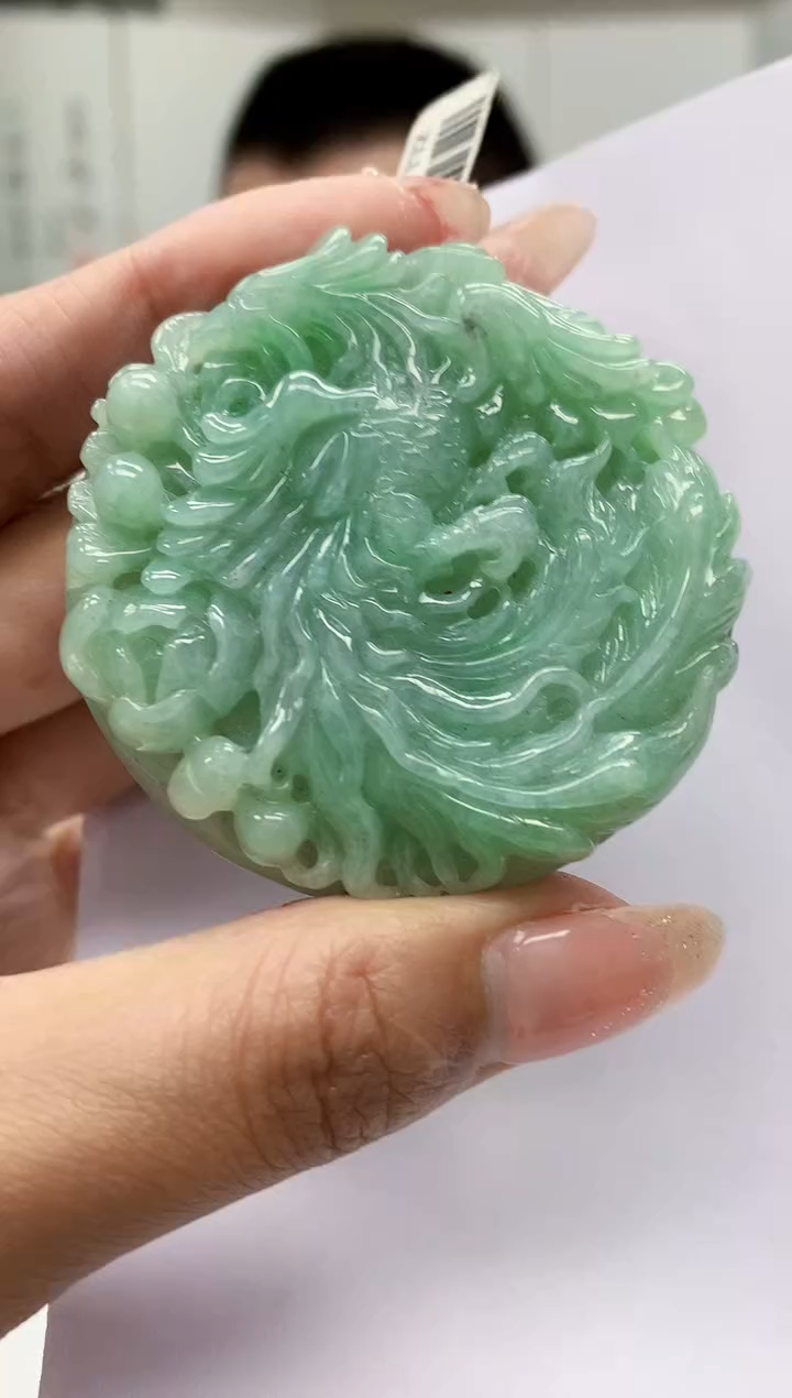 【闪购商品】定制翡翠未镶嵌4812MM-毛货挂件60