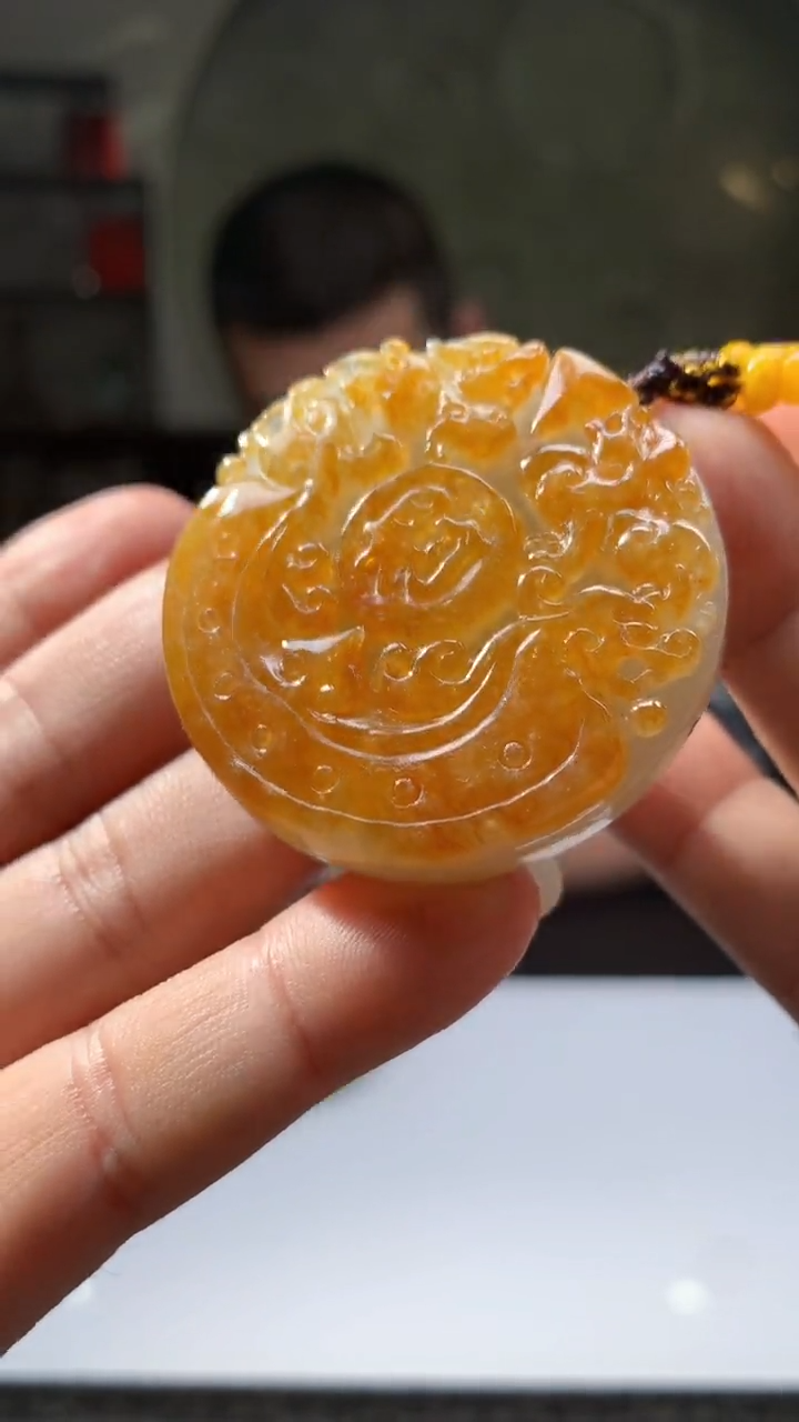 定制翡翠未镶嵌1097hn-毛货挂件