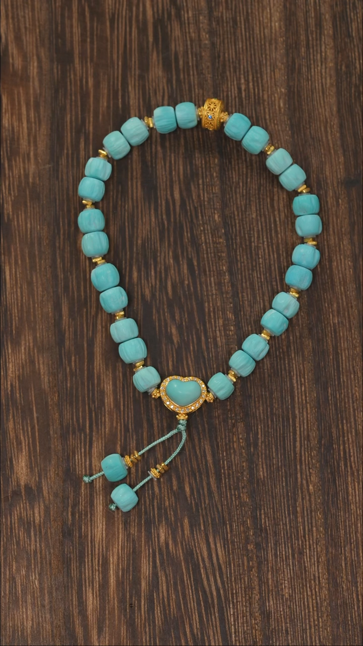 【闪购商品】绿松石手链18K金镶嵌1