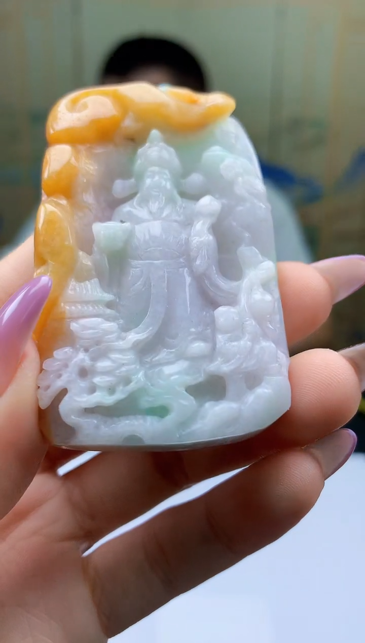 【闪购商品】定制翡翠未镶嵌4812ty-毛货挂件39