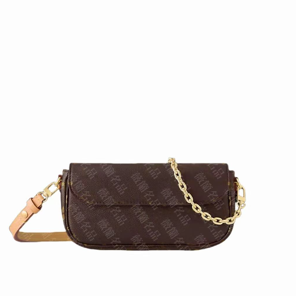 《纯色ivy包   22cm》全套包装 对版对花 全钢五金 斜挎包