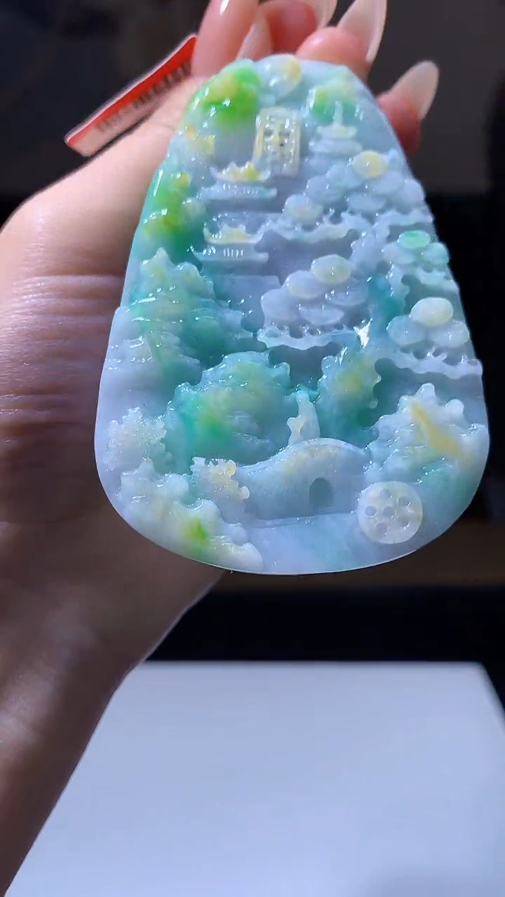 【闪购商品】定制翡翠未镶嵌5143jj-毛货挂件44