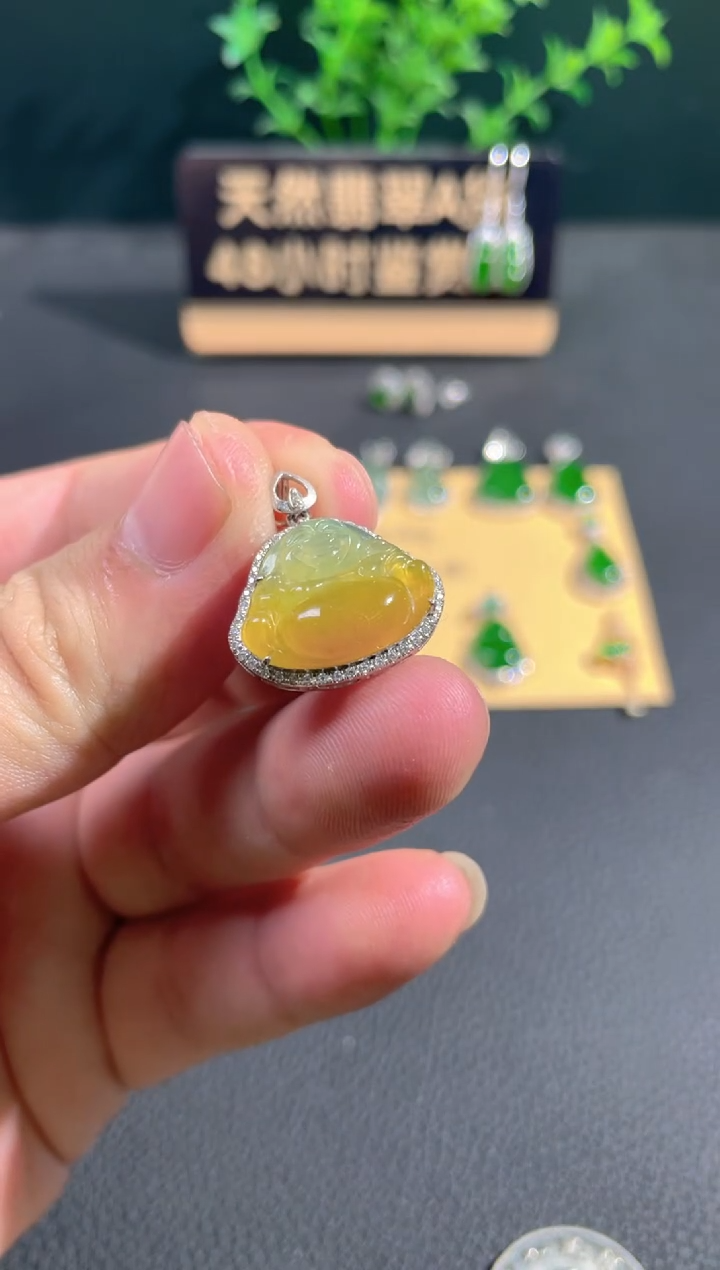 【闪购商品】翡翠颈饰18K金镶嵌翡翠