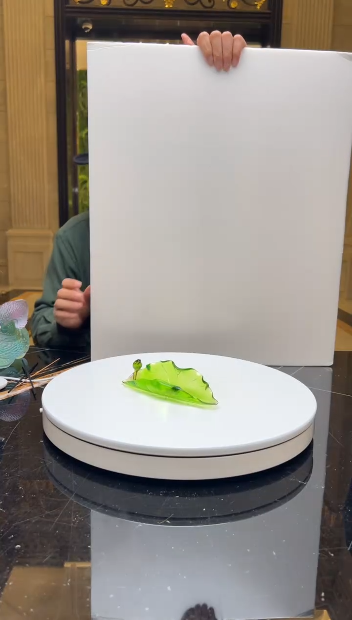 【闪购商品】摆件FML065荷叶香插水晶琉璃摆件