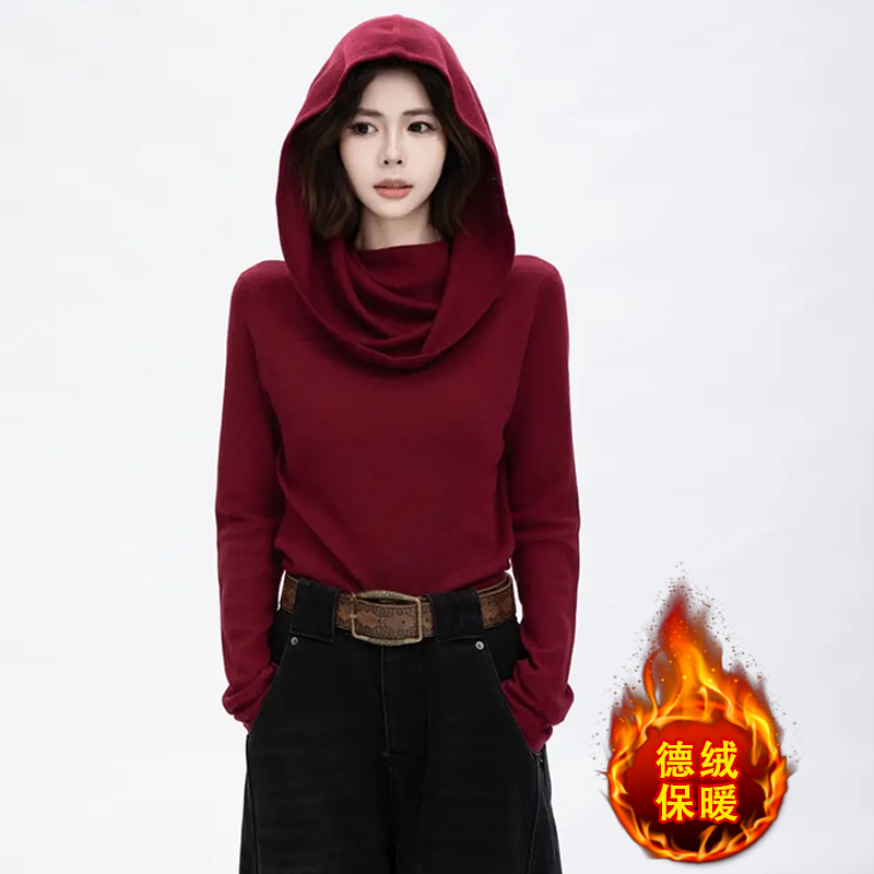 【小众设计】女巫大帽衫废土风德绒秋款套头帽衫