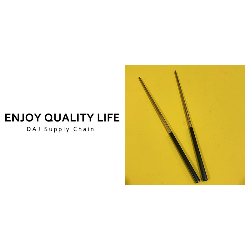 高品质黑金色筷子  小餐勺 混发