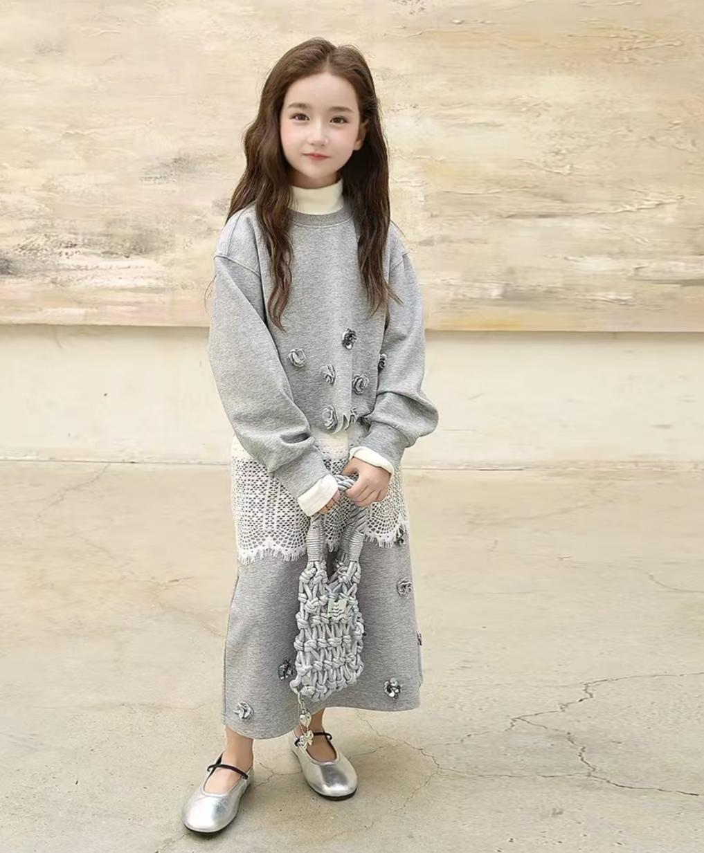 【末末】秋季韩版法式套装连衣裙儿童大童女童时尚GZOTSNL01 9600