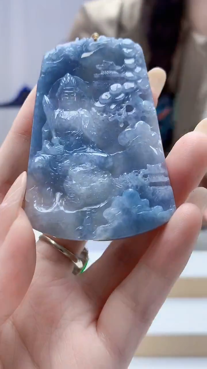 未镶嵌定制翡翠4829DD-毛货挂件74