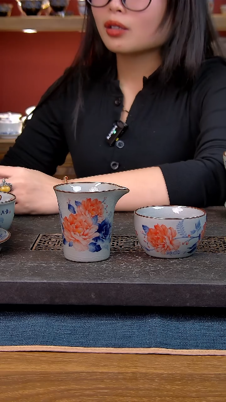 简装家用款2件套 老陶泥开片纹陶瓷茶具