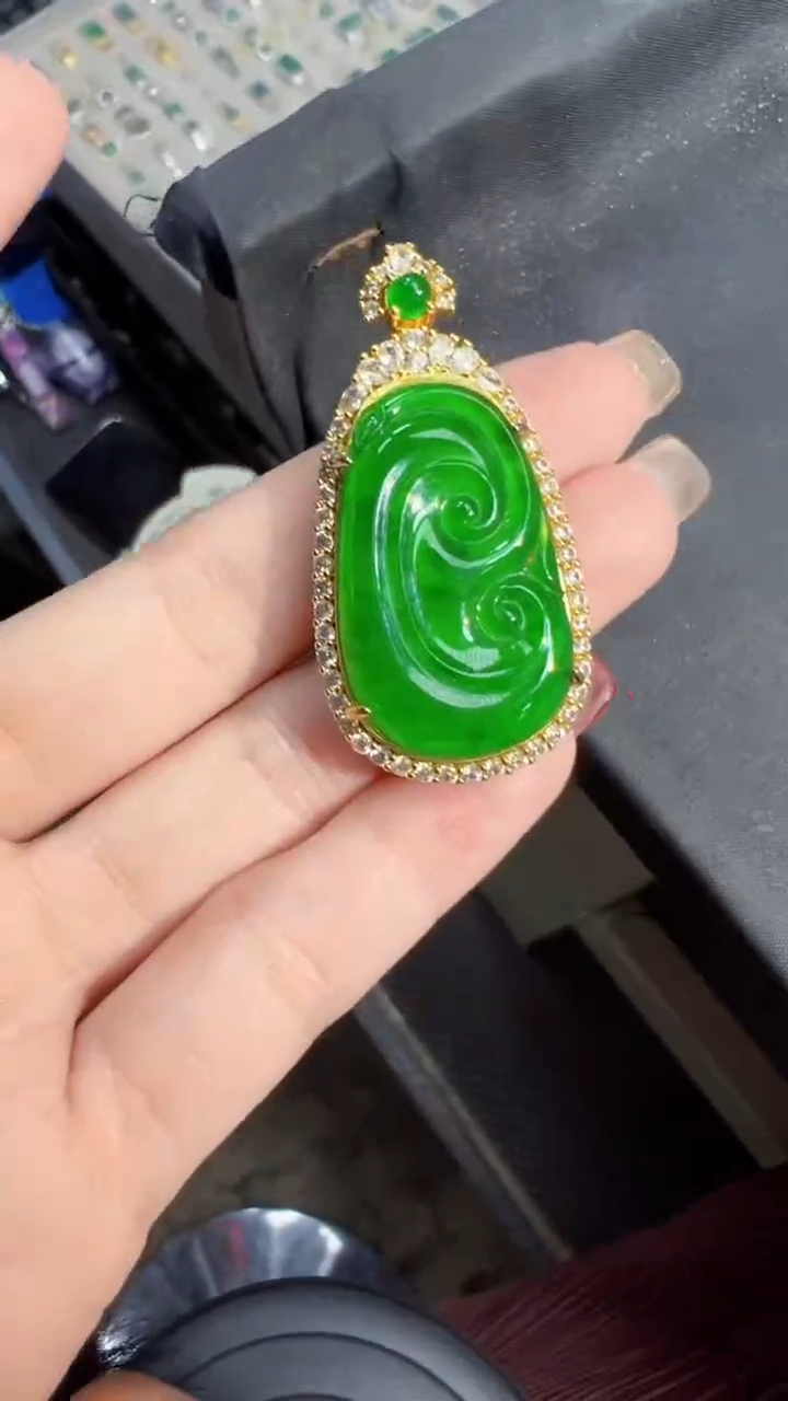 【闪购商品】定制翡翠未镶嵌如意商品多样性发货1