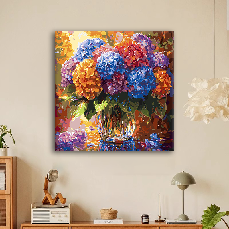 (花境绮想）diy数字油画手绘填色解压治愈手工礼物丙烯客厅装饰画