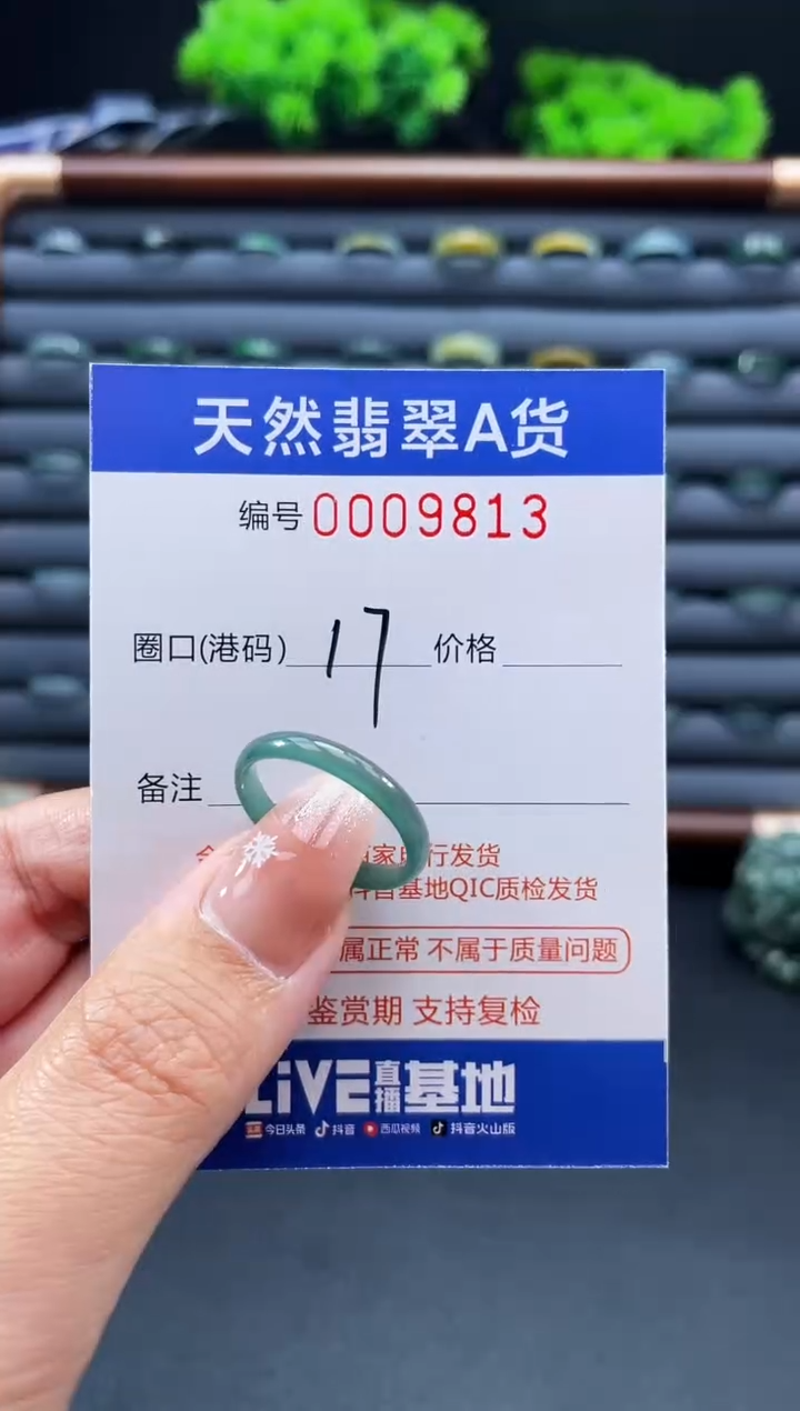 未镶嵌戒指翡翠戒圈