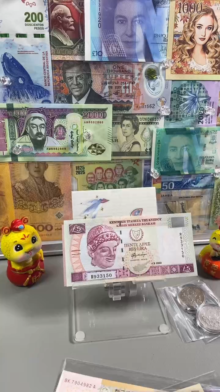 纸币【全新无47】塞浦路斯5镑 2003年 欧洲纸币