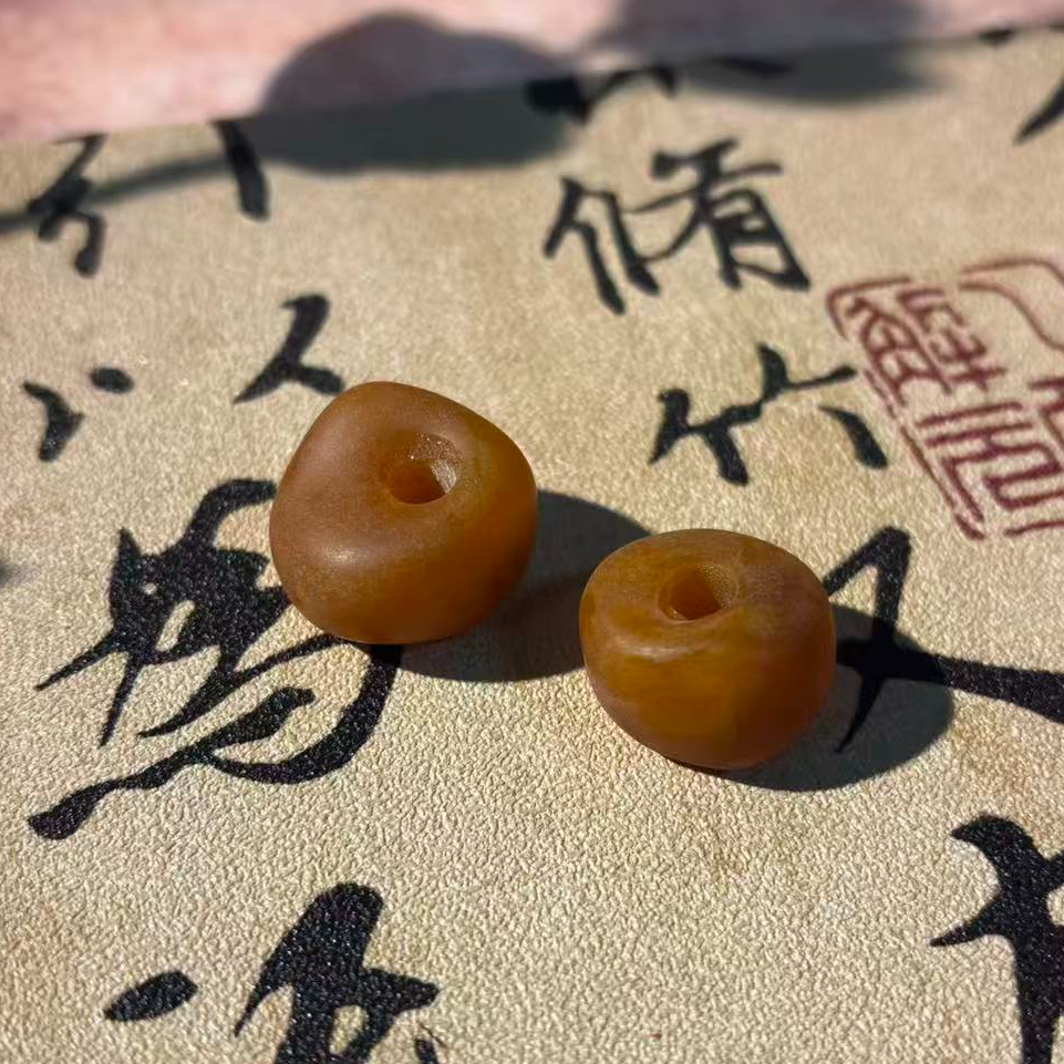 蜜蜡平安扣坠 约22mm*（多样性发一件）