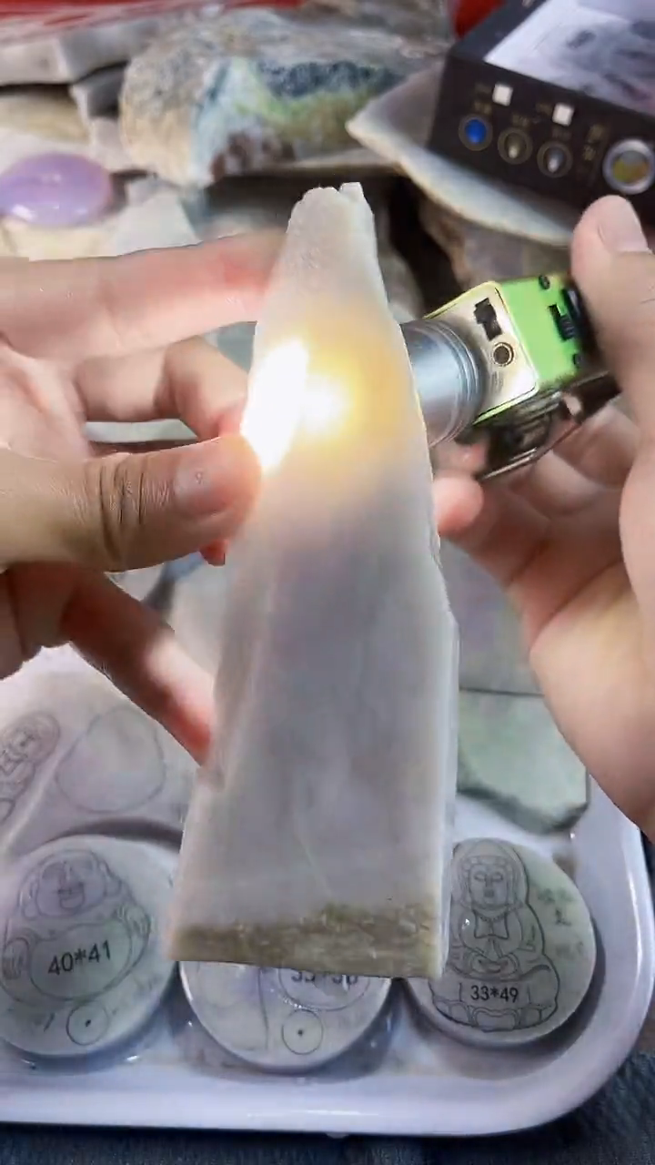 翡翠未镶嵌挂件缅甸天然翡翠A货裸石033