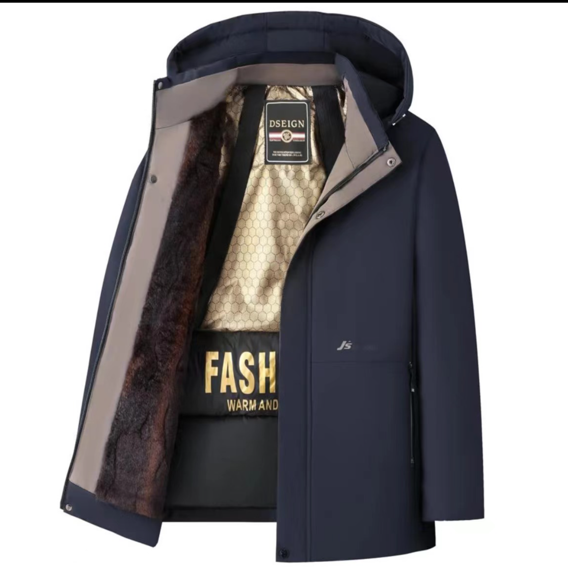 派克服黑金派克连帽加绒加厚保暖秋冬24123