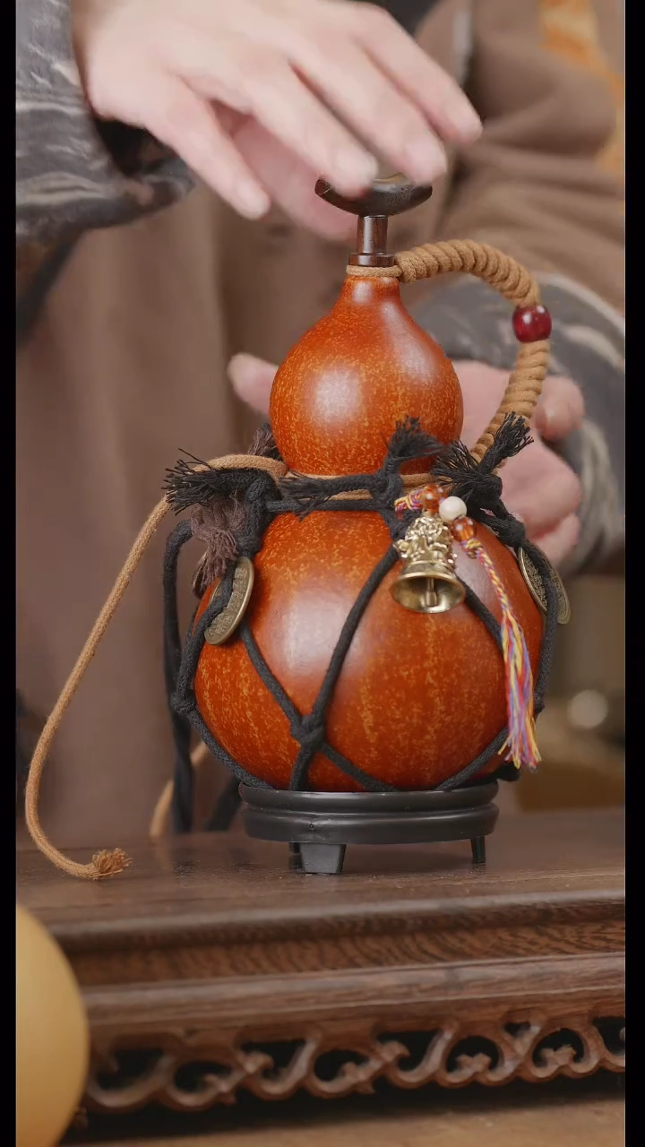 【闪购商品】97号精品天然大漆工艺防渗内胆酒葫芦~