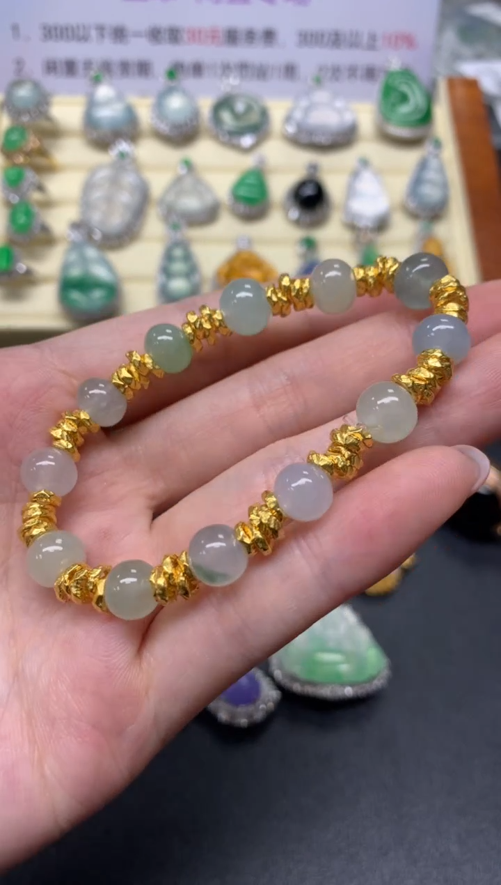未镶嵌翡翠手串手串|11200+1120