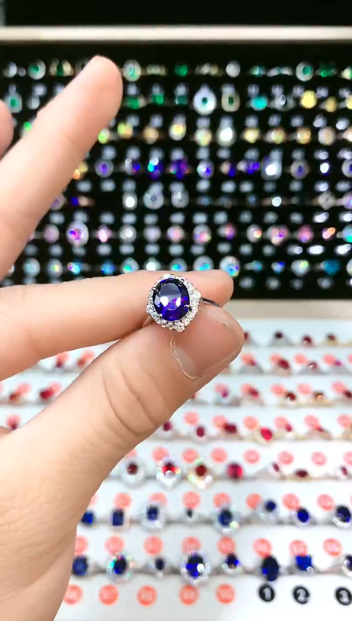 紫晶戒指银S925镶嵌......