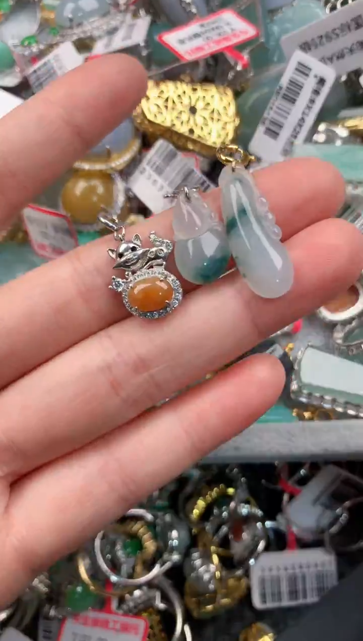 银S925镶嵌戒指翡翠555---2