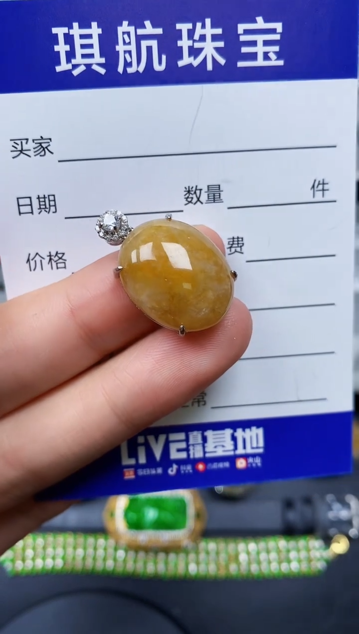 【闪购商品】翡翠颈饰银S925镶嵌0691