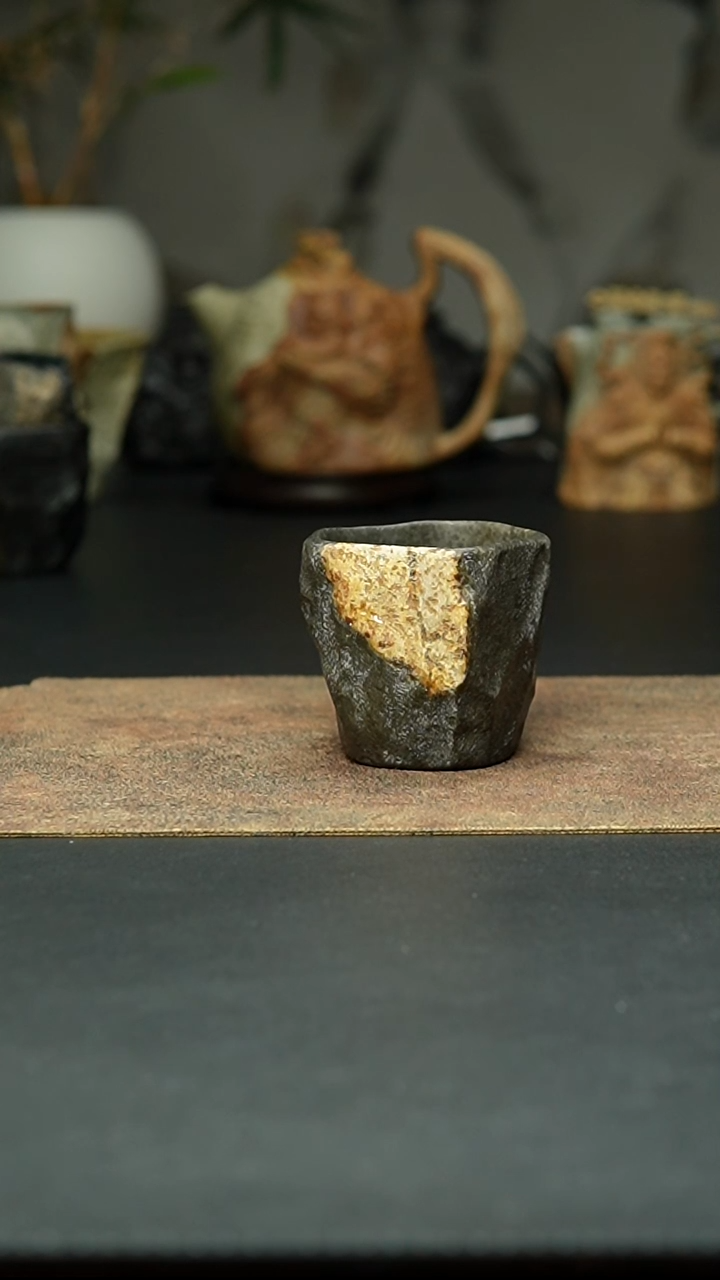 冰碛岩绿豹原皮手造杯