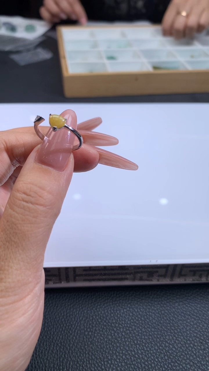 【闪购商品】翡翠戒指银S925镶嵌翡翠