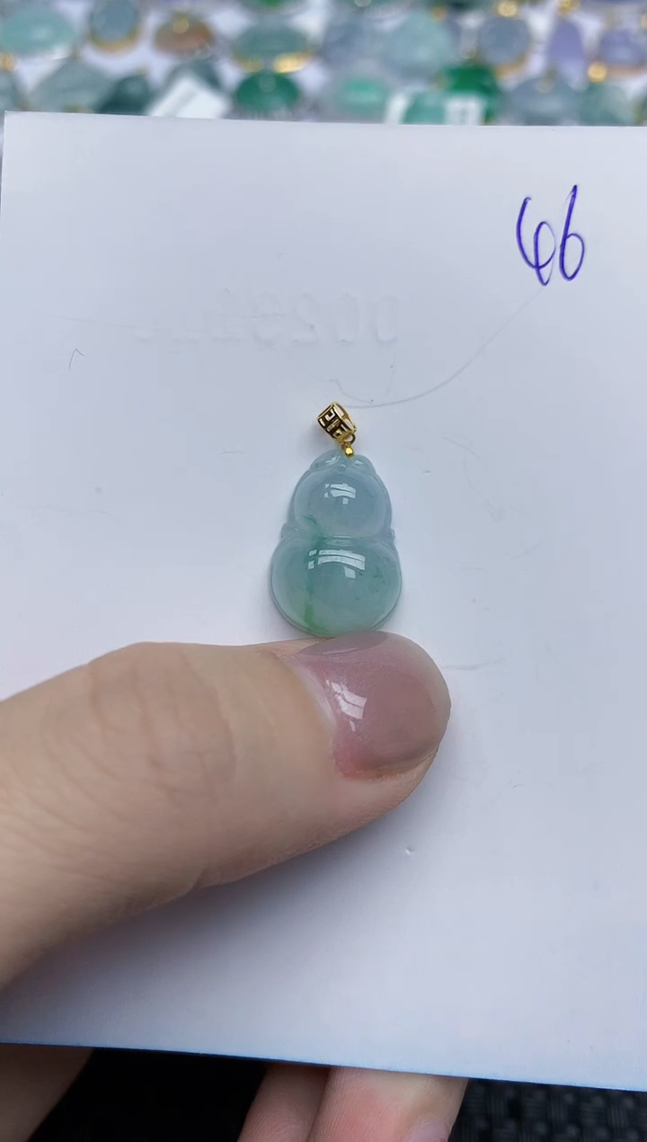 【闪购商品】翡翠颈饰18K金镶嵌天然翡翠A货