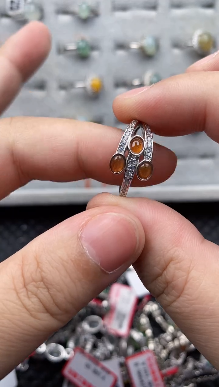 【闪购商品】翡翠戒指银S925镶嵌11111111-8