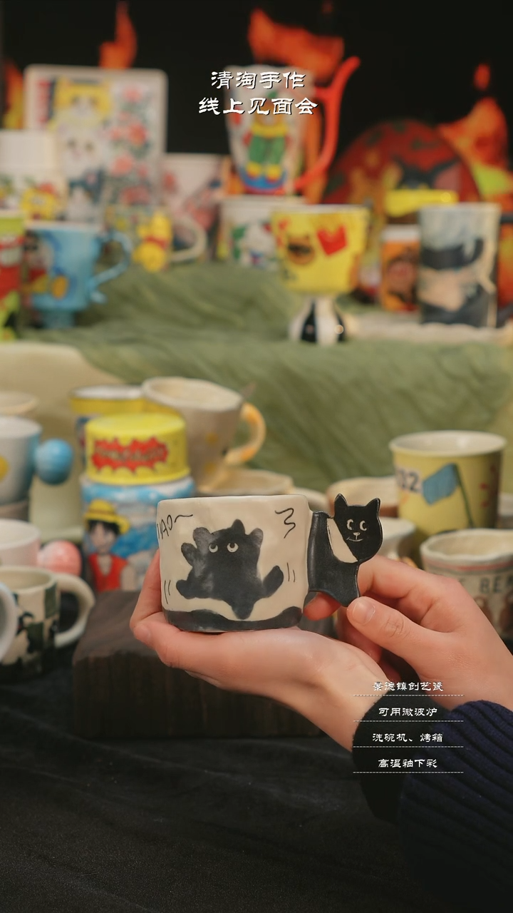 【闪购商品】摆件亲工手绘陶瓷-