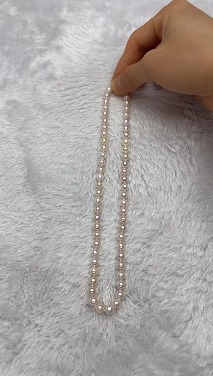 项链银S925镶嵌海水珍珠AK6.5-7mm