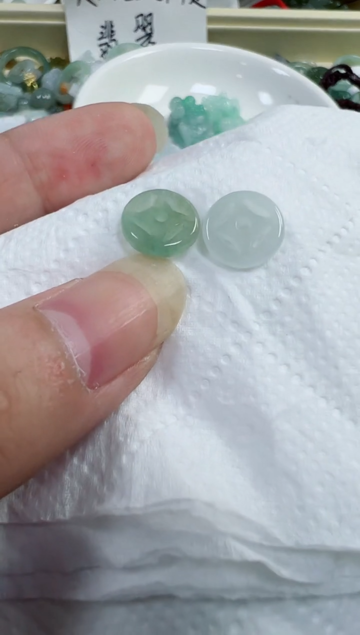 翡翠裸石352号链接，A货翡翠