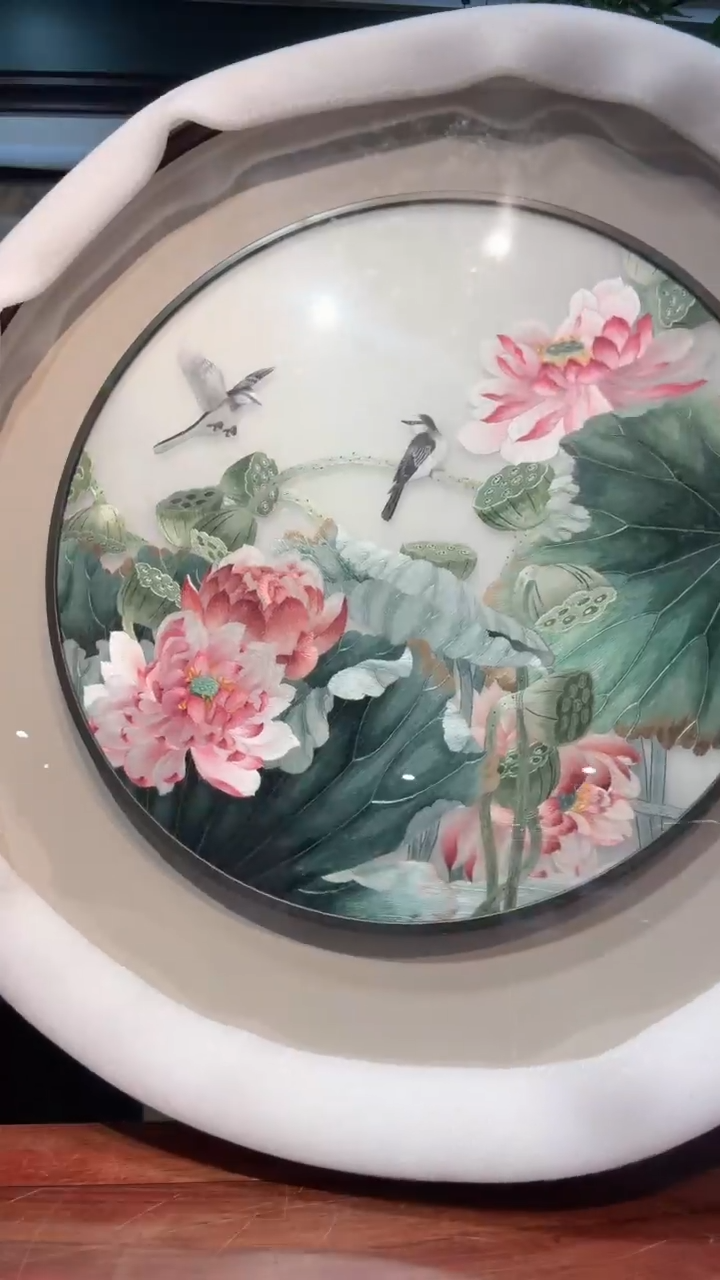 横款非遗苏绣手工刺绣装饰画