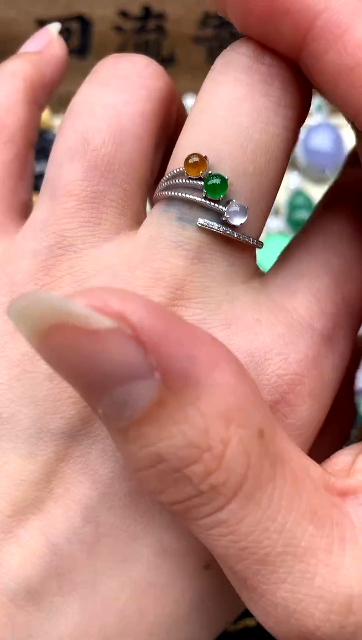 【闪购商品】翡翠戒指18K金镶嵌346-中国好珍宝