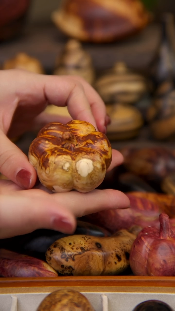 【闪购商品】木山杏火焰纹南瓜手把件