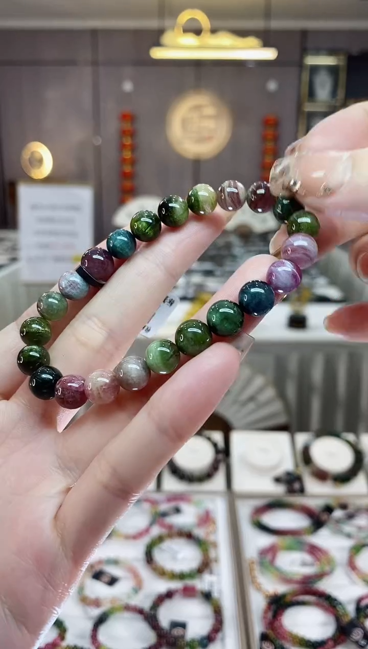 【闪购商品】碧玺西瓜单圈手串8mm+未镶嵌一物一证dan