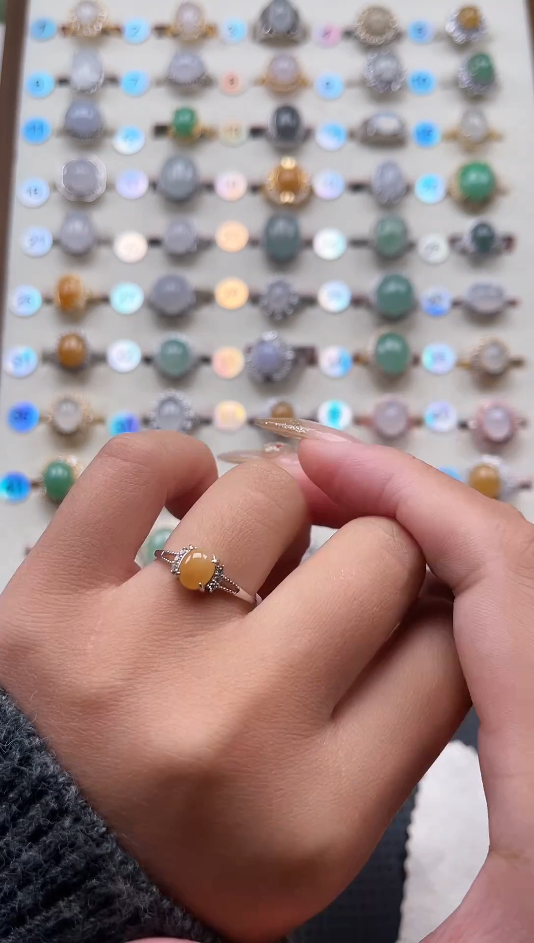 【闪购商品】翡翠戒指银S925镶嵌天然A货翡翠戒指