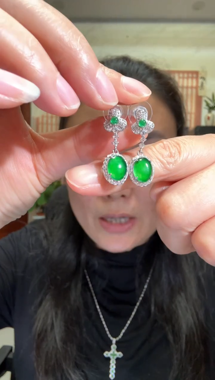 颈饰银S925镶嵌翡翠00008018