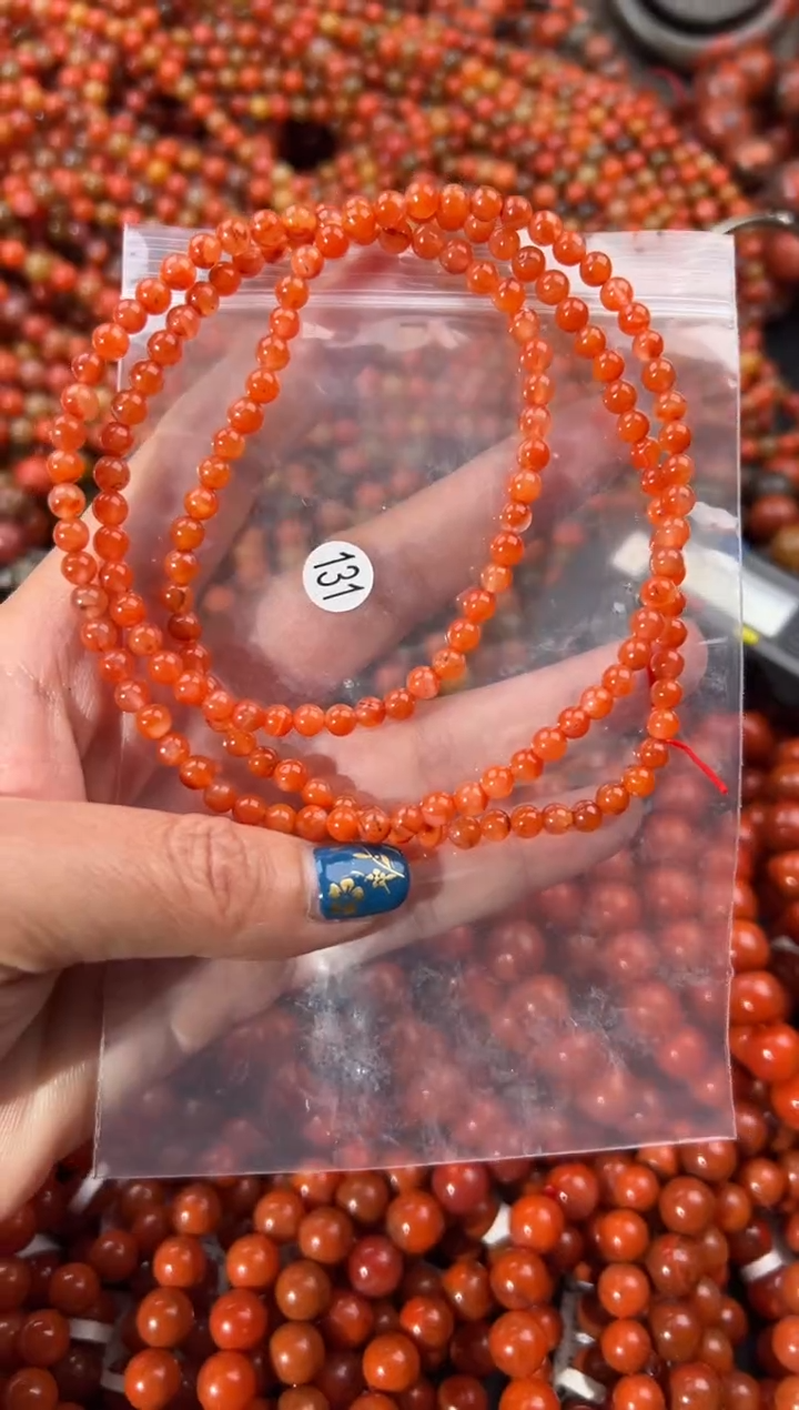 未镶嵌手串南红玛瑙4+